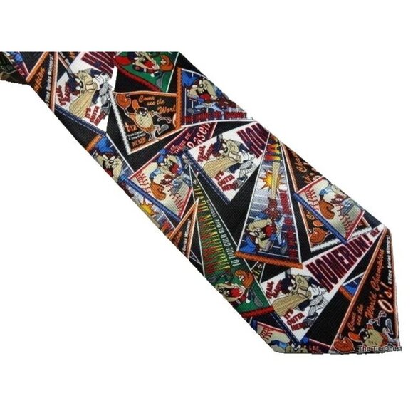 Funny Baseball Tie Looney Tunes Necktie - Picture 3 of 4